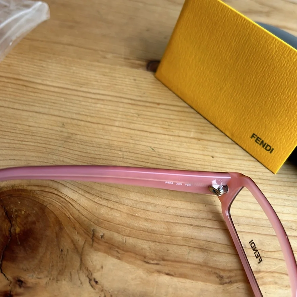 Fendi Pink Rectangular Women's Eyeglasses